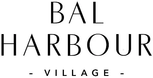 Text reading "BAL HARBOUR VILLAGE" with decorative dashes on either side of "VILLAGE".