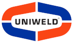 UNIWELD logo with a red, white, and blue oval design