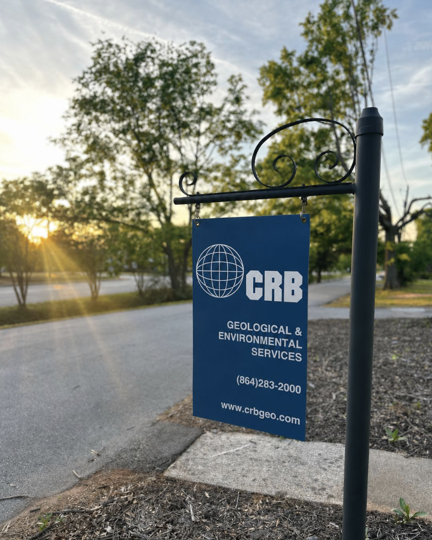 CRB Geological & Environmental Services office sign in Travelers Rest, South Carolina