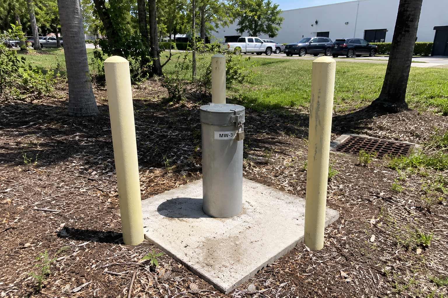 Groundwater monitoring well at a commercial property in Broward County, Florida