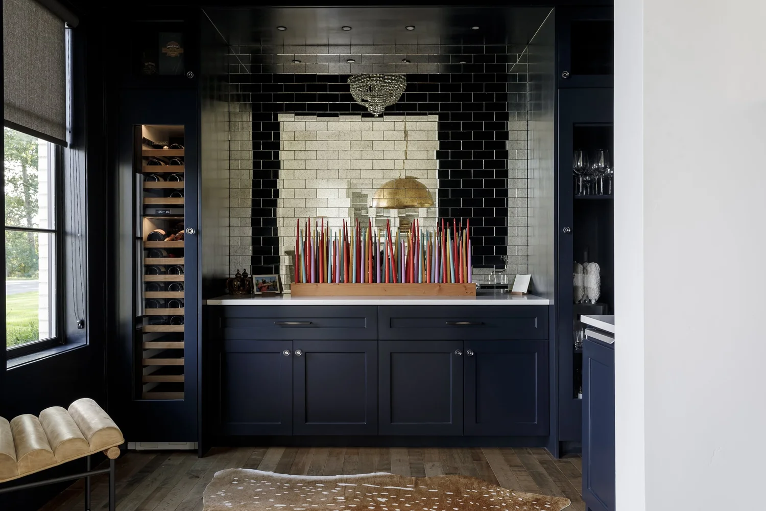 Modern white farmhouse with black steel windows, interior photograph 6 of 13 by Andi Marshall Interiors
