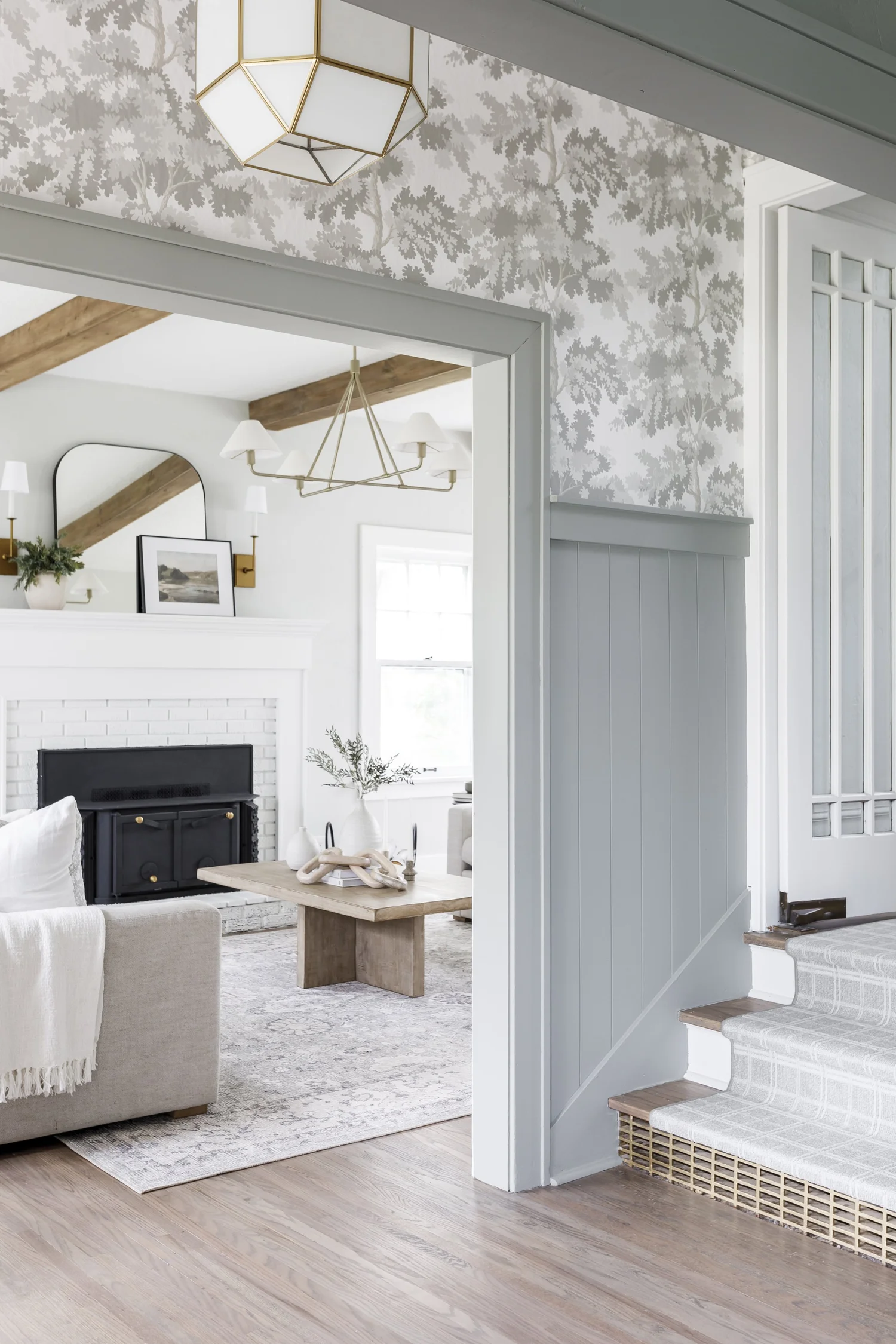 White colonial remodel, interior photograph 3 of 12 by Andi Marshall Interiors