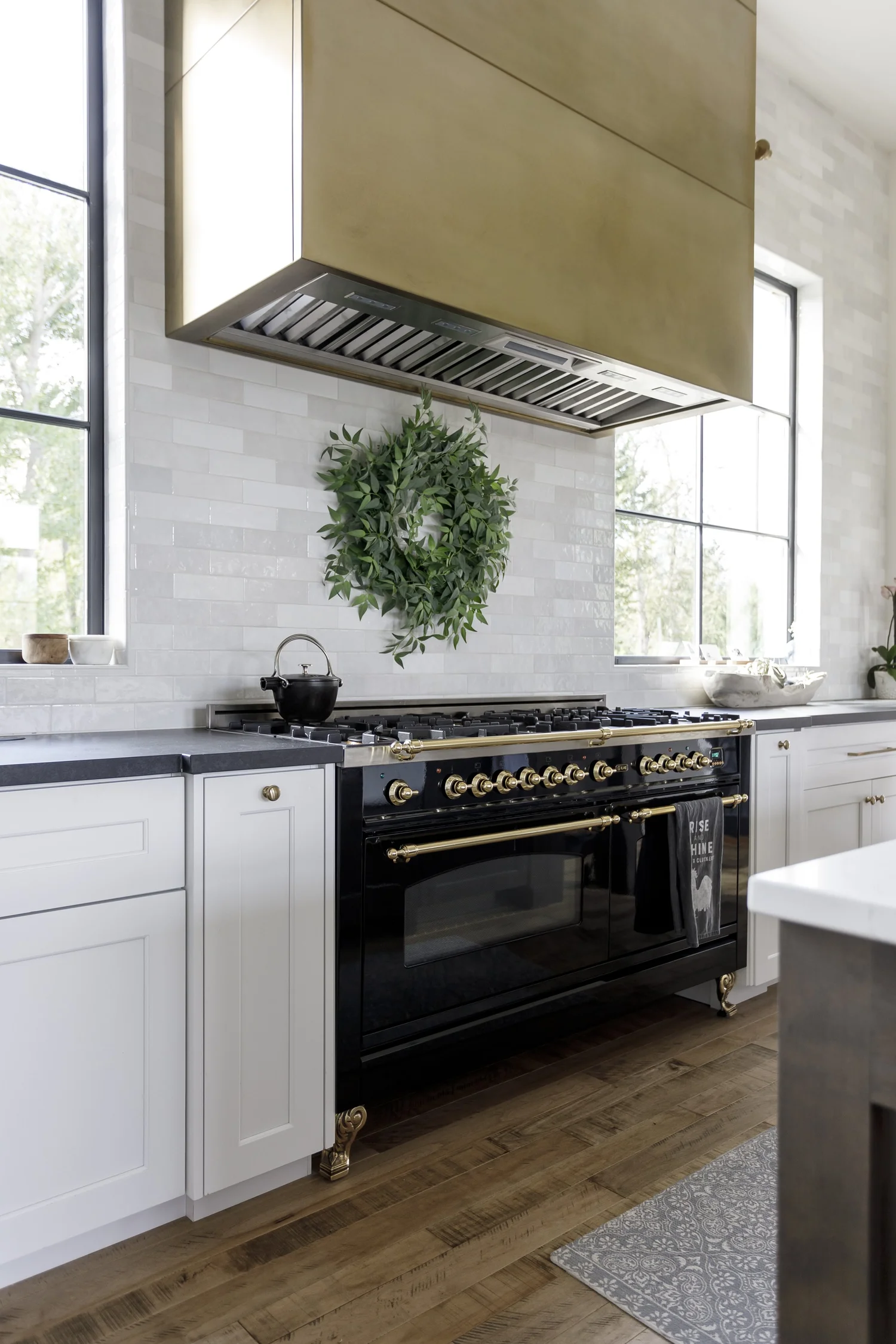Modern white farmhouse with black steel windows, interior photograph 8 of 13 by Andi Marshall Interiors