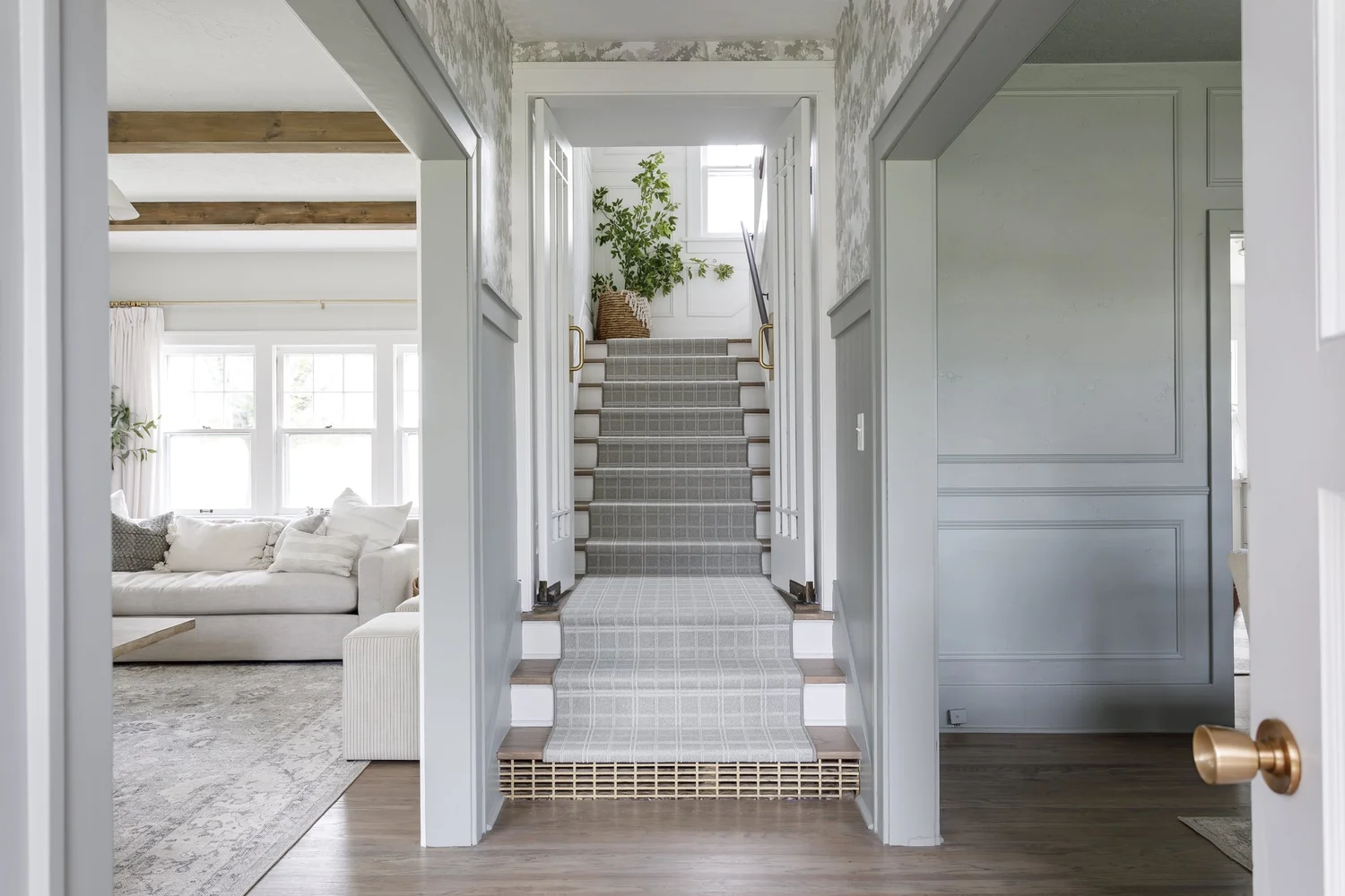 White colonial remodel, interior photograph 1 of 12 by Andi Marshall Interiors