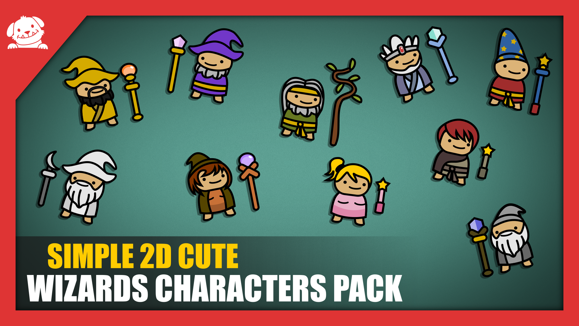 Simple Cute 2D Wizards Pack
