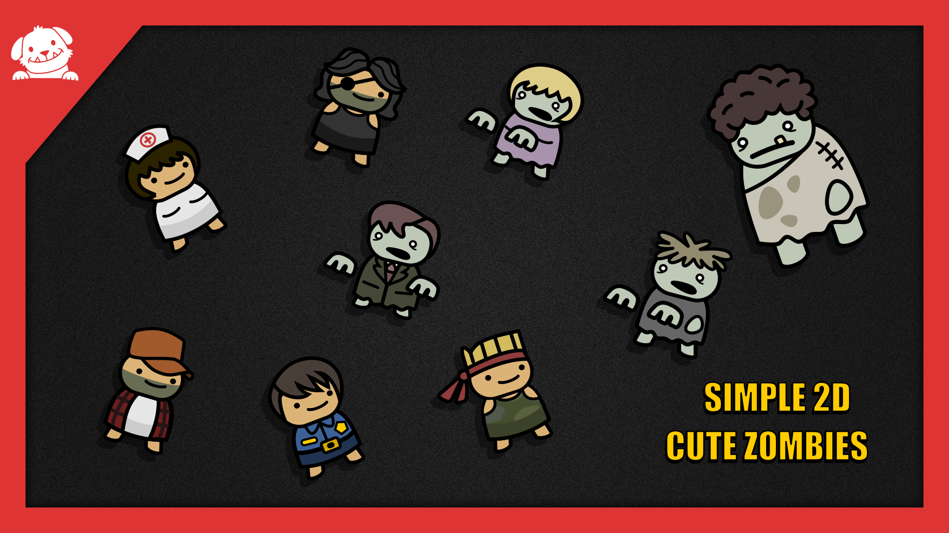 Simple Cute 2D Zombies Pack