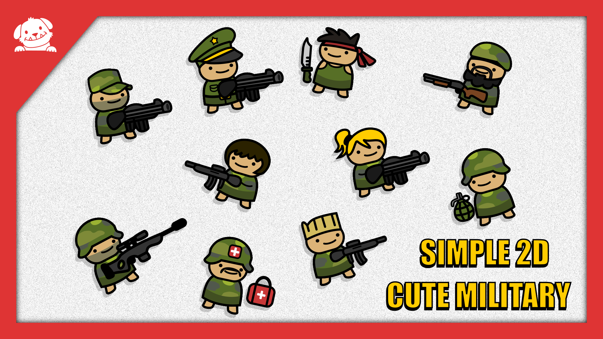 Simple Cute 2D Military Pack