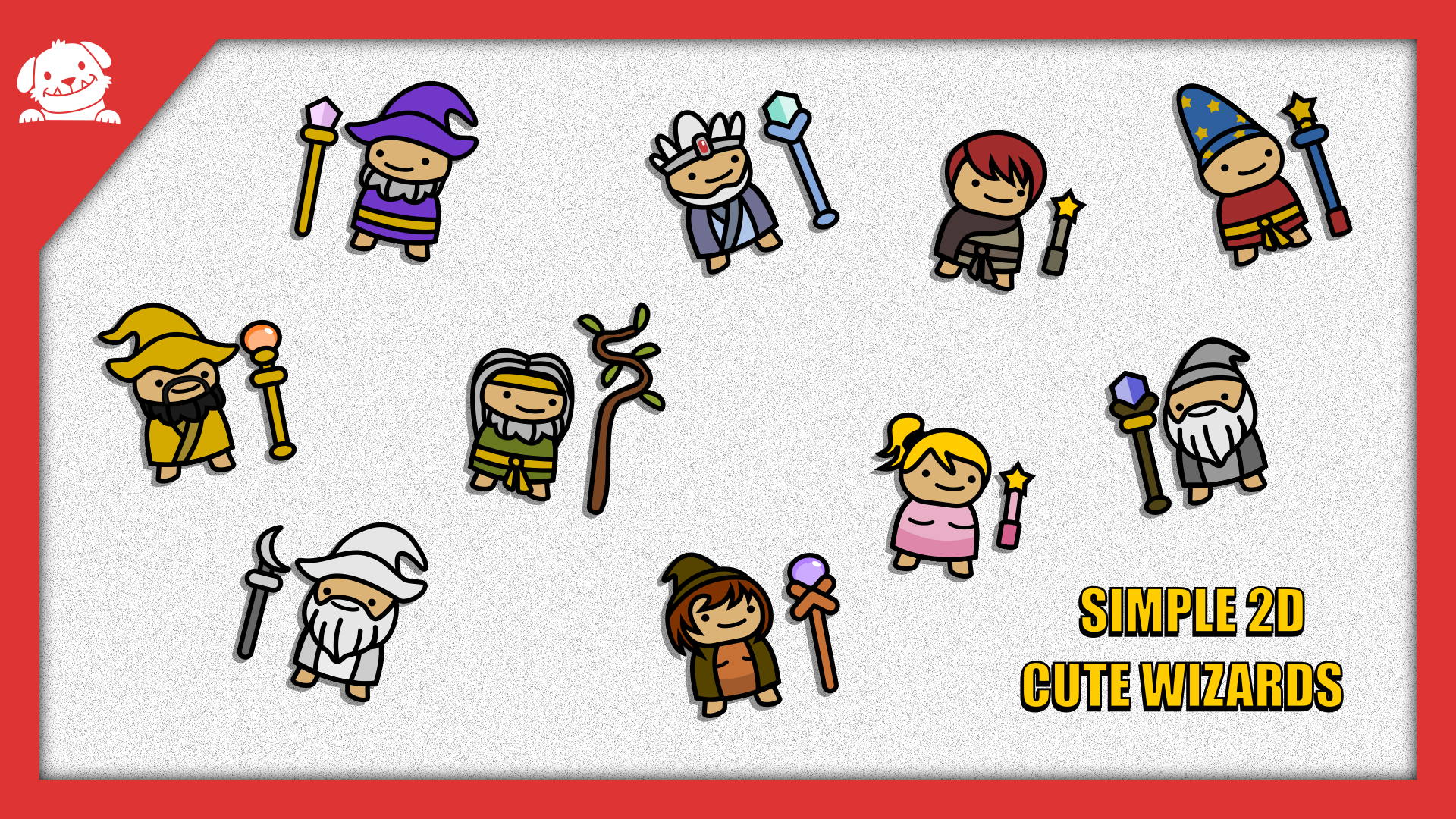 Simple Cute 2D Wizards Pack
