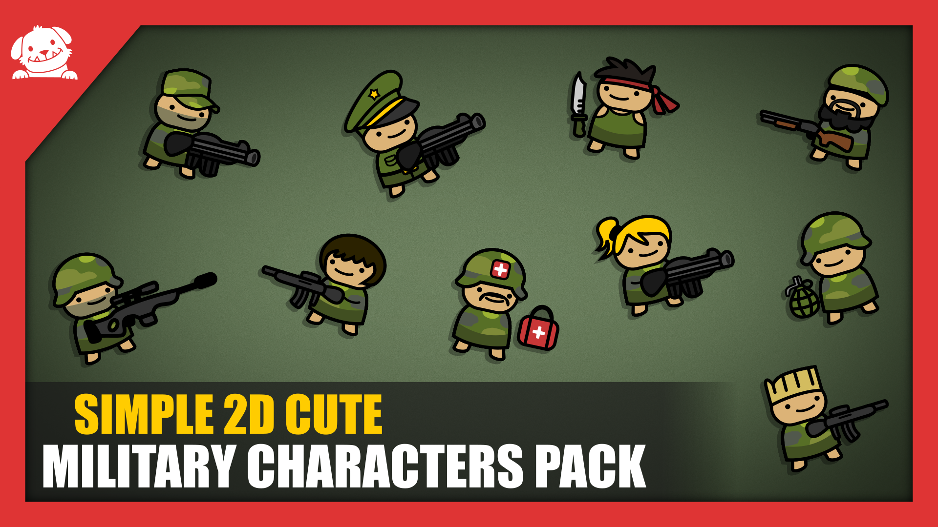 Simple Cute 2D Military Pack