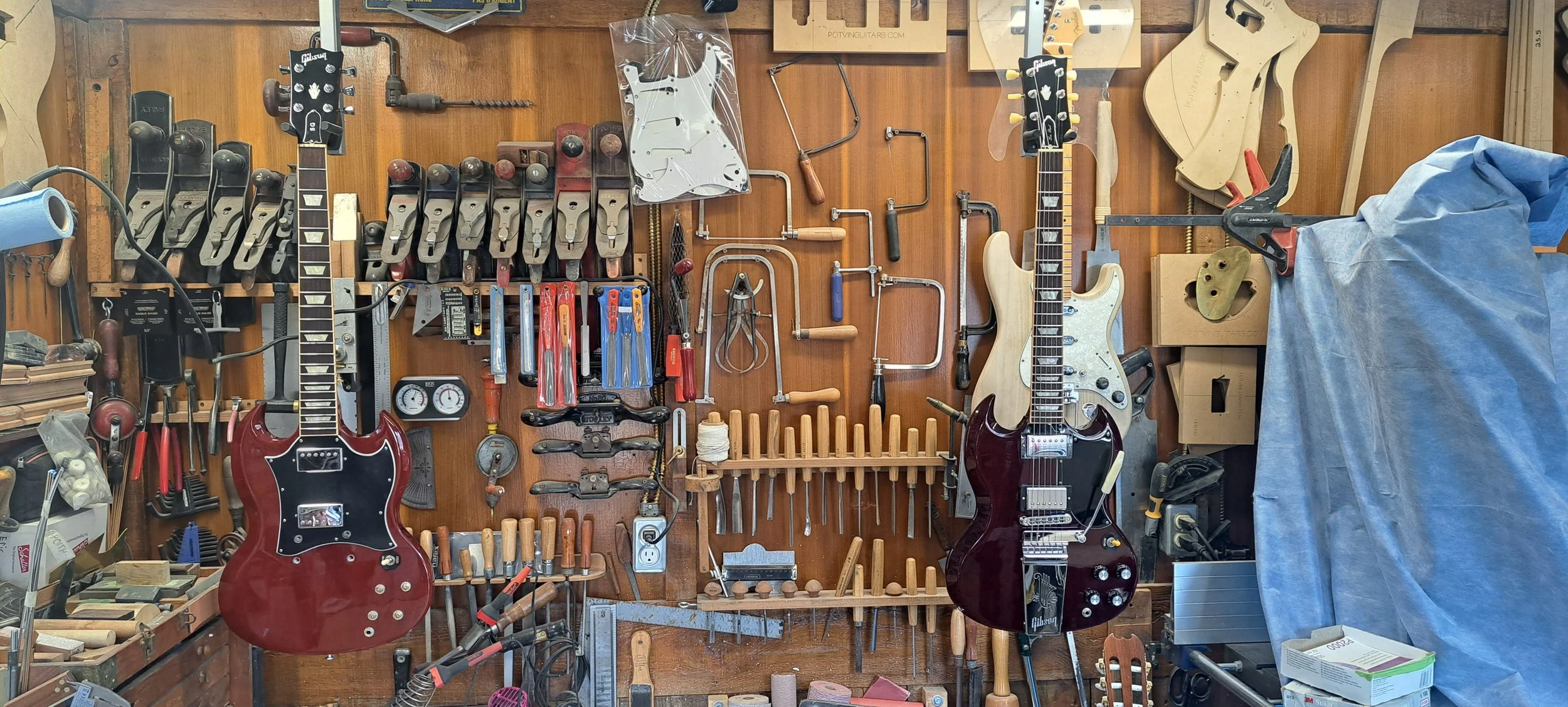 2 gibson sg's set up's.jpg