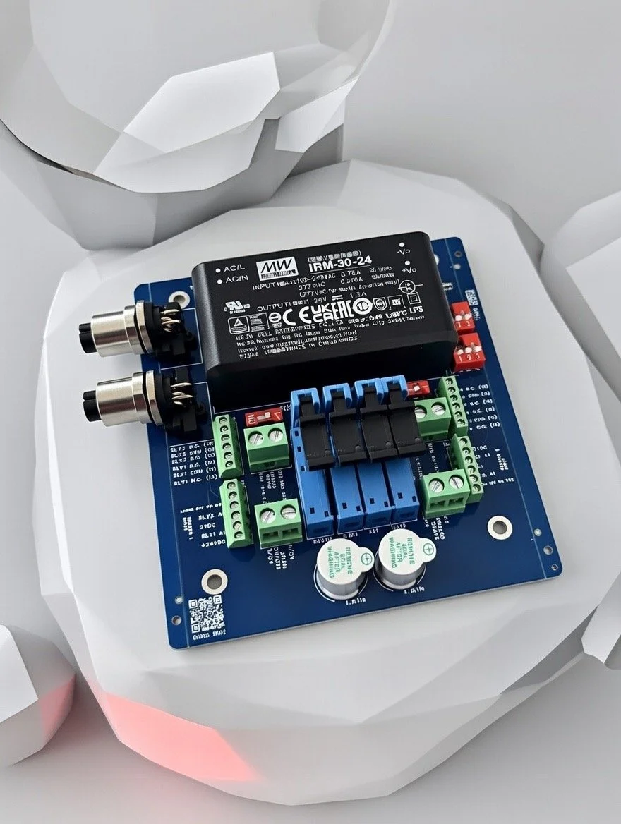 2 Sensor Inputs → 4 Relay Outputs