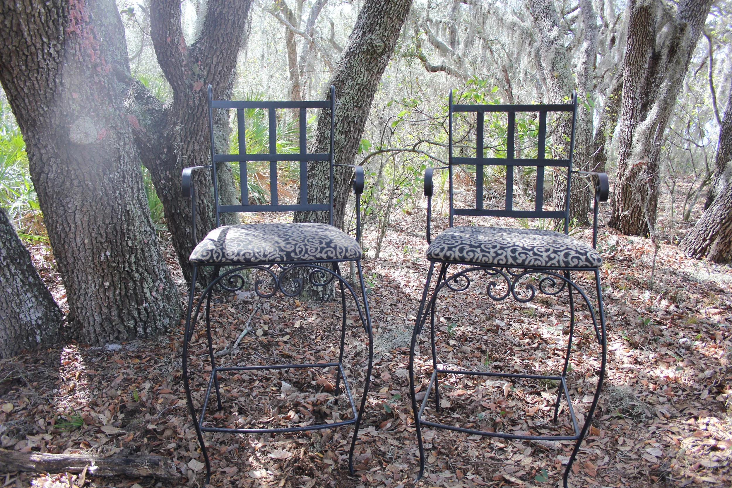 Scroll Iron Bar Stools