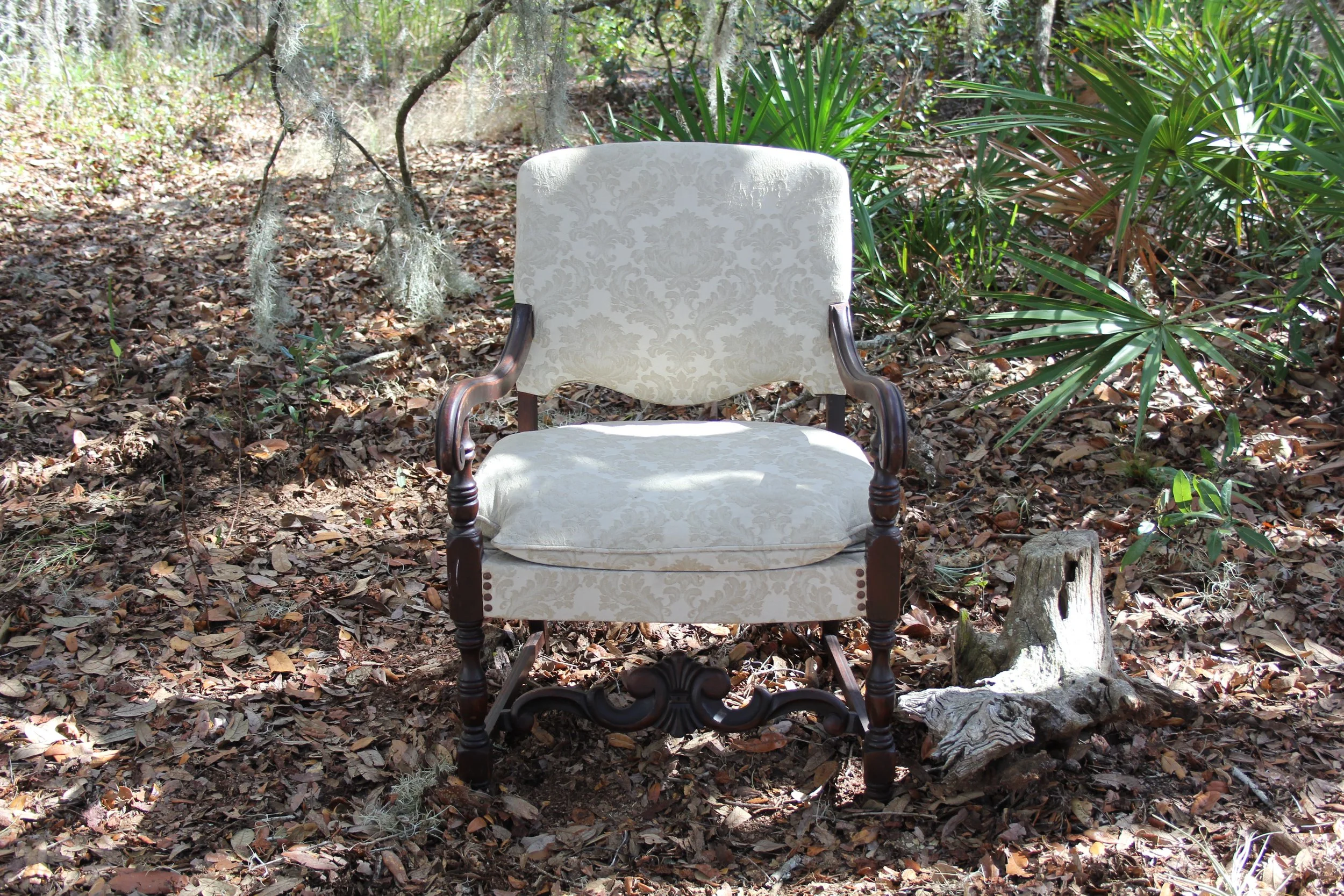 Vintage Upholstered Accent Chair