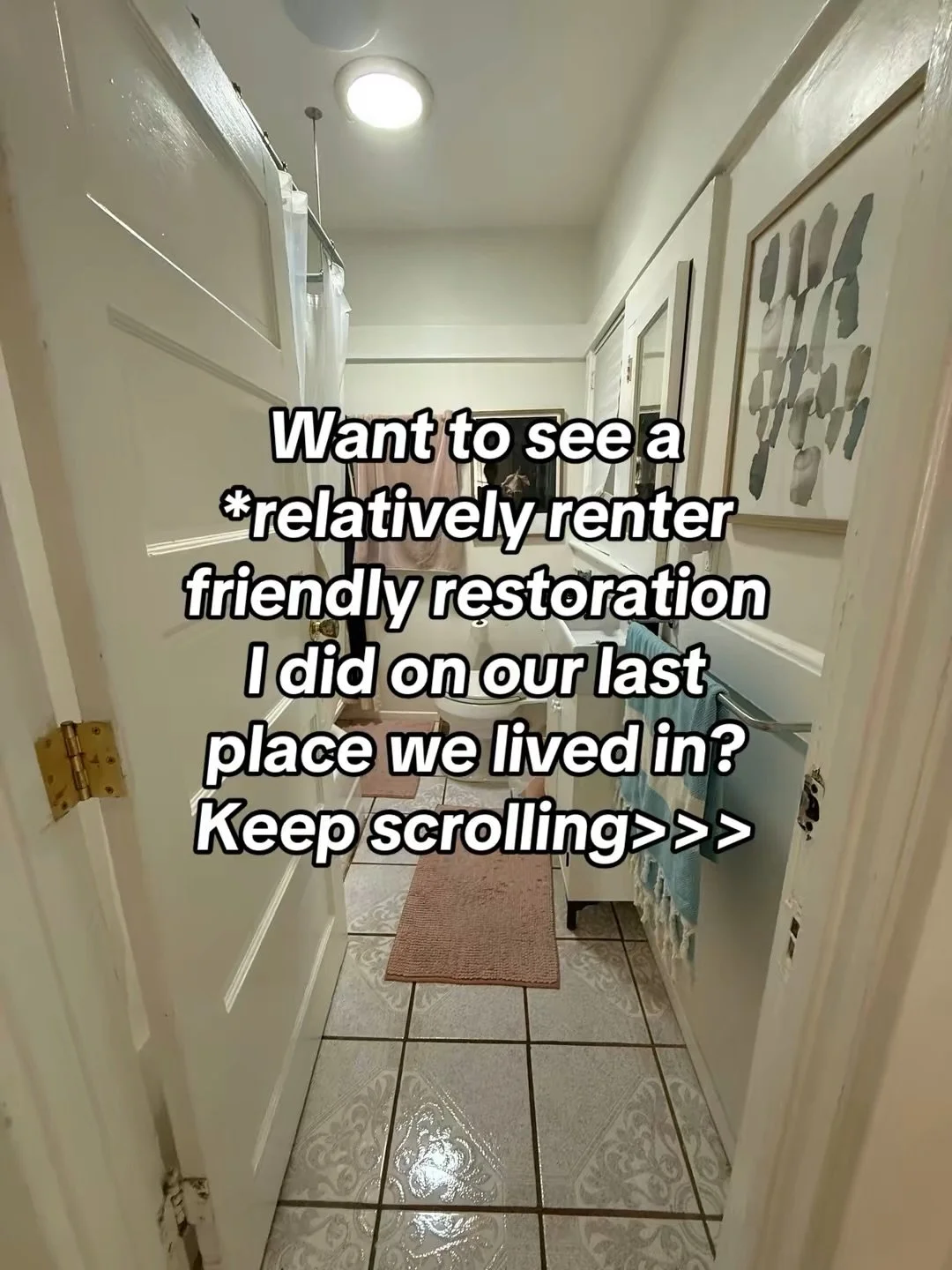 Before ya&rsquo;ll even say anything, I know replacing the sink was EXTRA but luckily we were renting from a friend and I took some chances on taking liberties 🤞🏼 😅

#diy #beforeandafter #interiordesign #bathroom #fyp