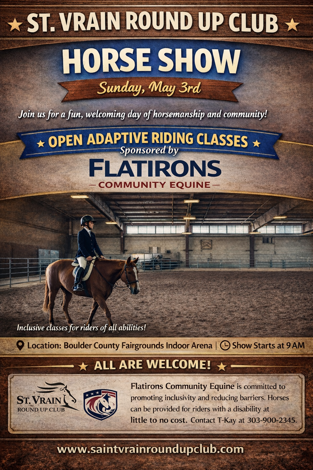 St. Vrain Round Up Club Horse Show Now Offering Open Adaptive Riding Classes