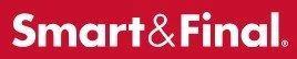 Close-up of the Smart & Final logo on a red background.