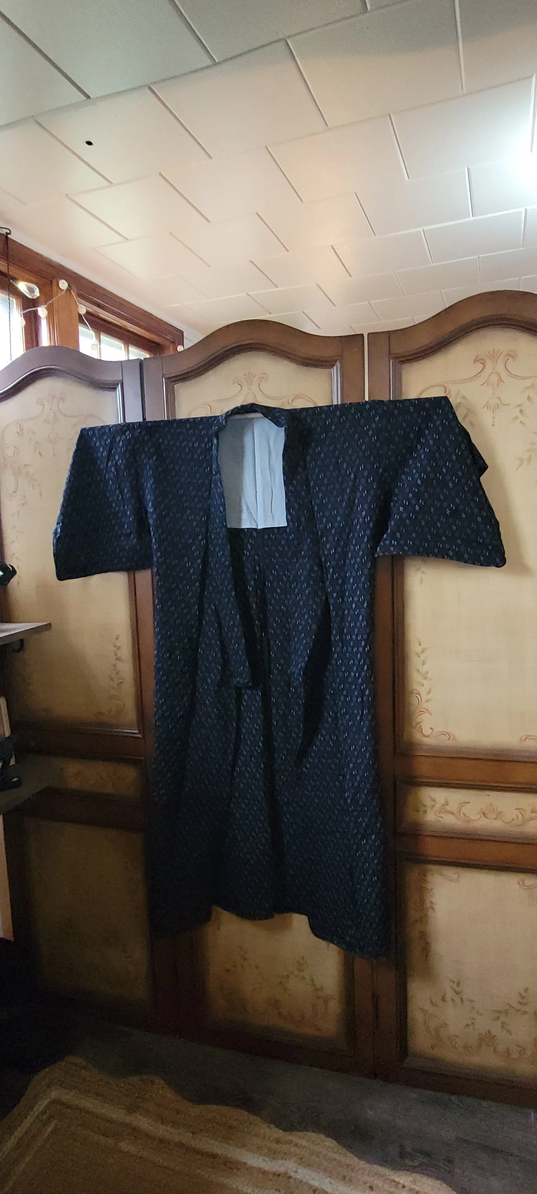 Yukata Indigo Dyed grid motif c1950s 1.jpg
