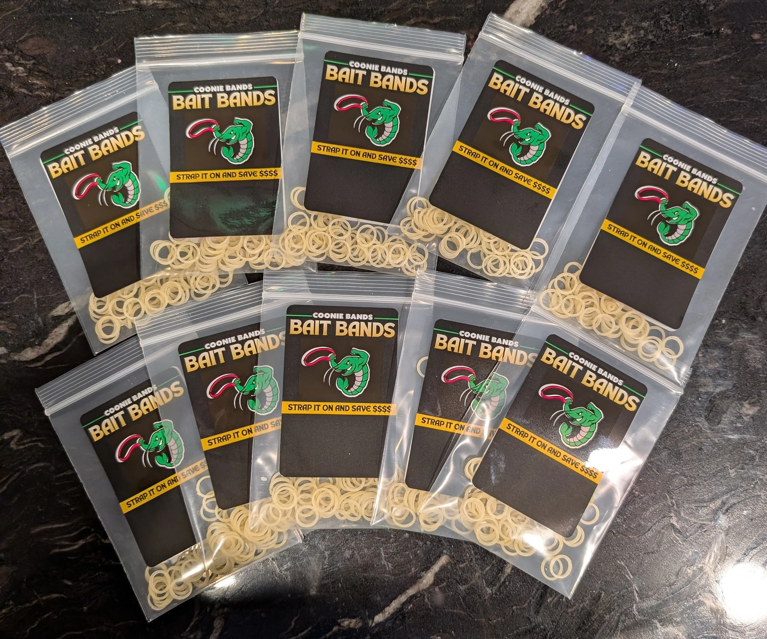 10 PACK - Coonie Bands - BAIT BANDS - Made in USA