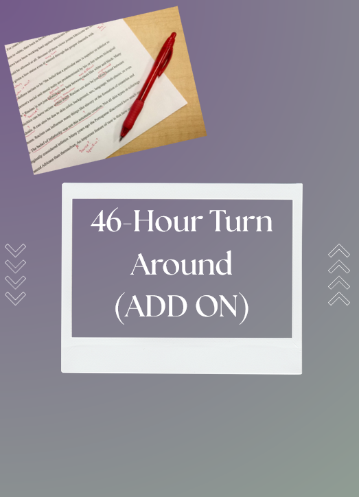 46-Hour Turn Around for Revisions (Add On)