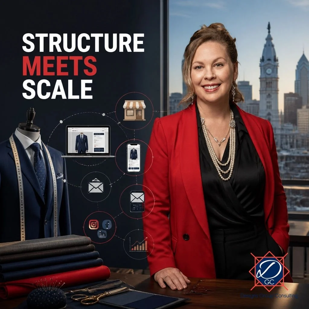 A Philadelphia tailored menswear brand understands that structure creates confidence.

The right fit is never accidental: it comes from precision, consistency, and expert guidance. The same is true for omnichannel growth.

A strong growth strategy sh