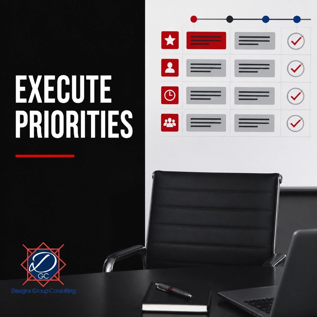 One of the fastest ways to waste momentum is to call something a priority without defining how it gets done.

When I turn strategy into execution, I translate each priority into:

&bull; A clear owner
&bull; A realistic timeline
&bull; The resources 