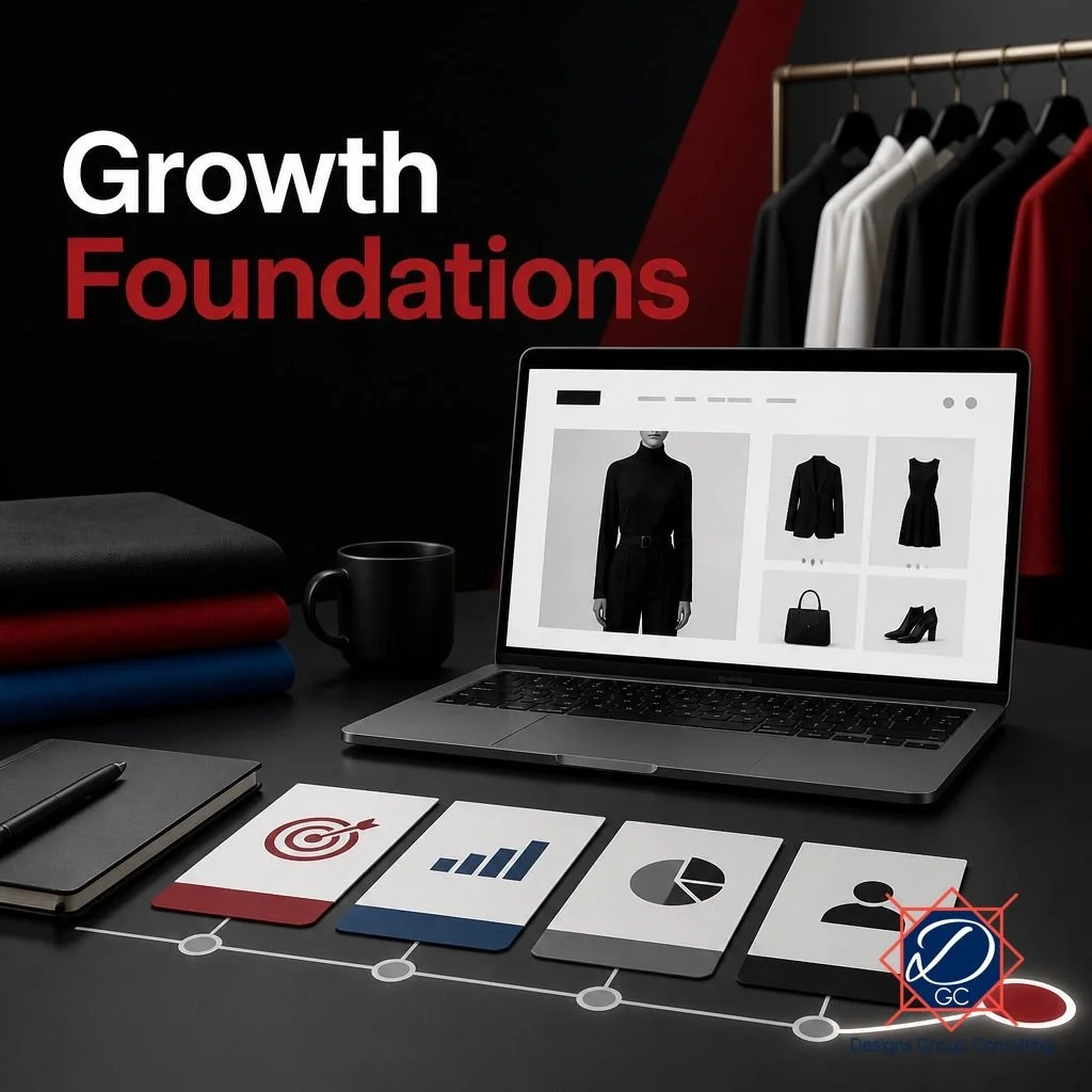 Profitable growth starts with strong fundamentals: not another platform or campaign.

I help luxury, designer, and fashion e-commerce businesses align:
&bull; Positioning that earns attention
&bull; Product focus that supports the brand
&bull; Custom