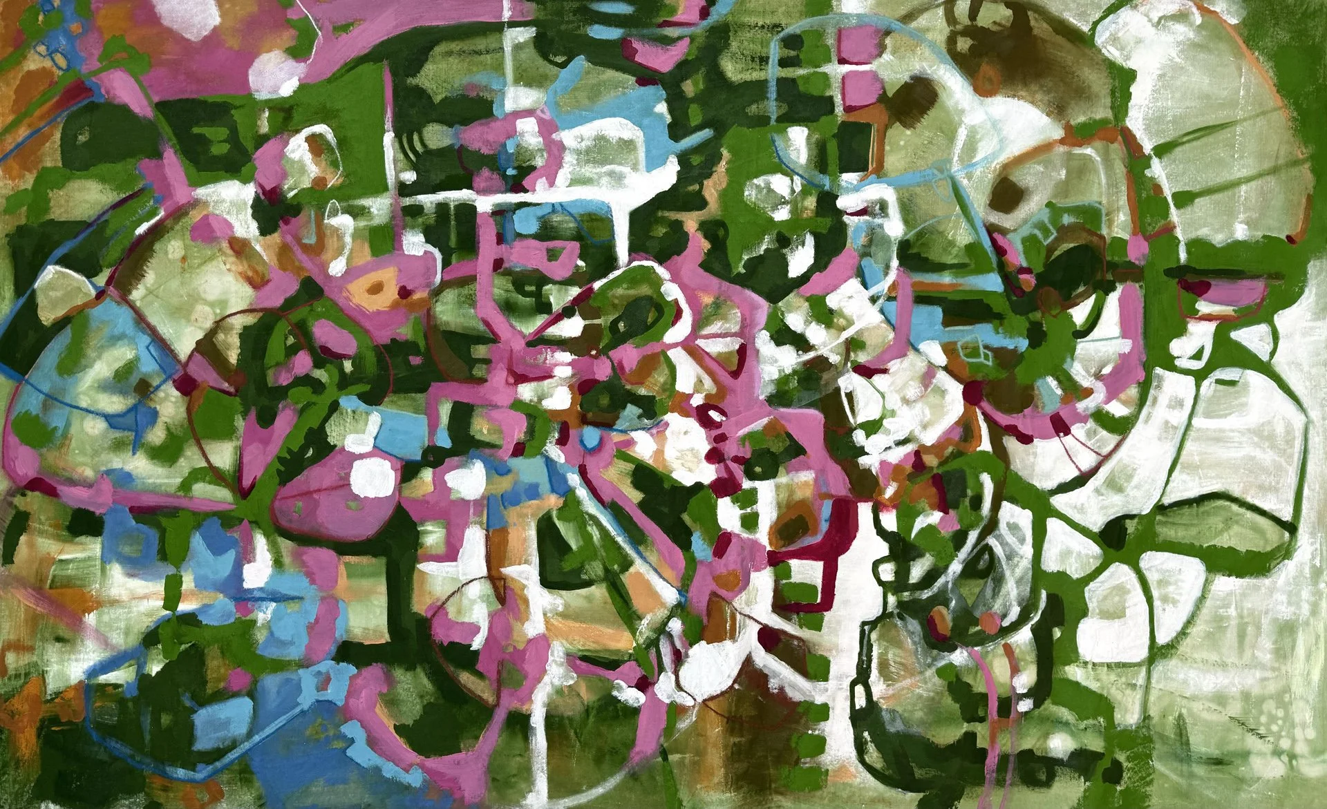 Watershed, 2024 
oil on canvas 
110x 150cm  

Placed
