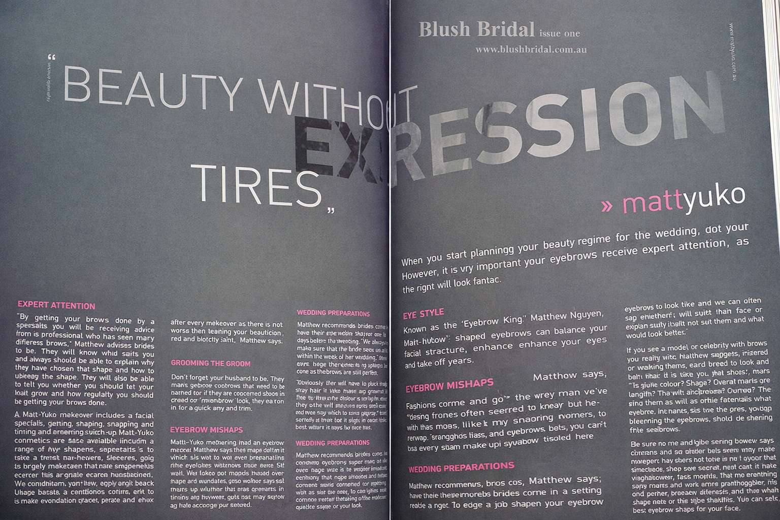 5.	"Beauty Without Expressions Tires" - Blush Bridal