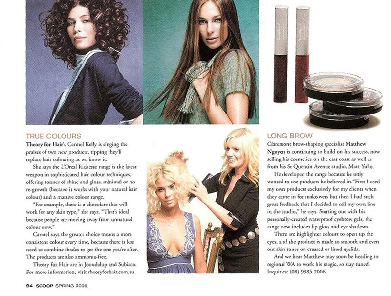 10.	"Long Brow" Matt-Yuko products feature - Scoop Magazine