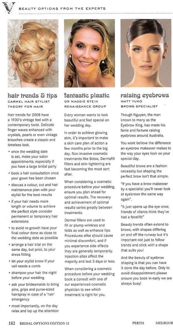 9.	"Raising Eyebrows" - Perth Bridal Options