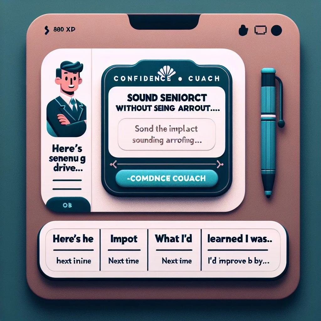 Sound senior without sounding arrogant:

1) &ldquo;Here&rsquo;s the impact I drove&hellip;&rdquo;

2) &ldquo;What I learned was&hellip;&rdquo;

3) &ldquo;Next time I&rsquo;d improve by&hellip;&rdquo;

Practice these in JobMinglr.

#interviewtips #car