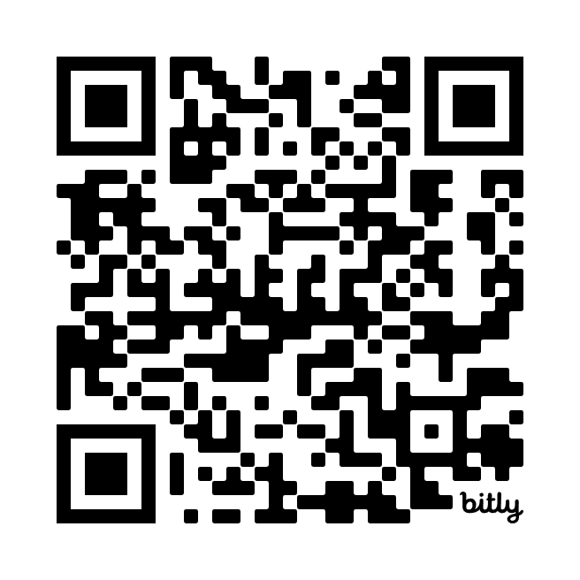 A QR code with the word 'bitly' in the bottom right corner.