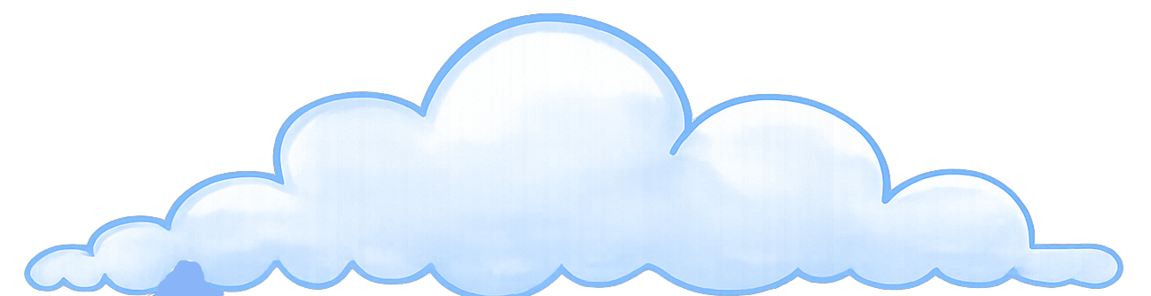 Illustration of a light blue cloud on a black background.