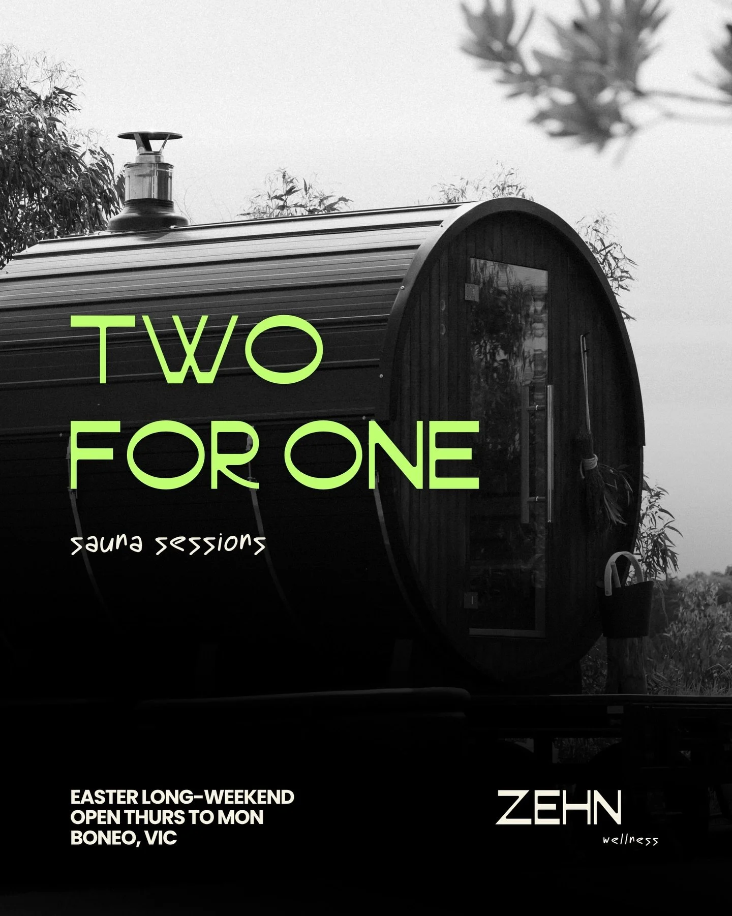 WIN 1 OF 2 DOUBLE PASSES FOR THIS WEEKEND 🔥

We are giving away two double passes for our communal sauna and cold plunge sessions at Boneo.

The heat is on from Thursday to Monday. If you don&rsquo;t want to wait for the giveaway, our 2 for 1 deal i