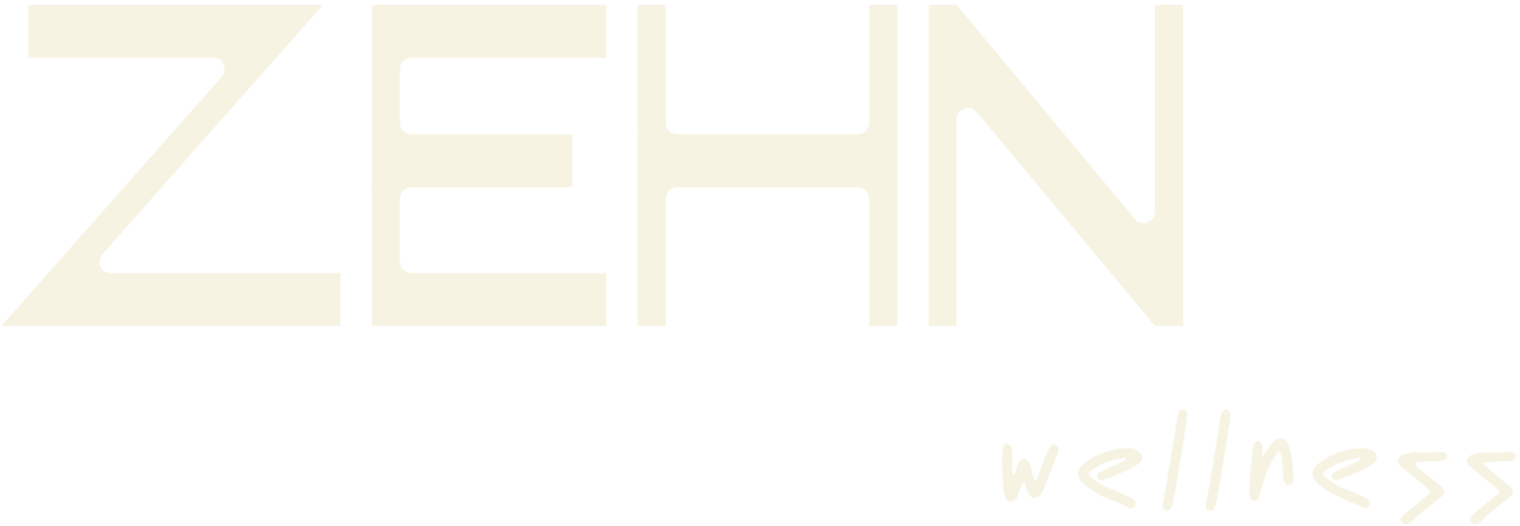 Logo for ZeHEN Wellness with stylized text 'ZeHEN' in bold uppercase font, and 'wellness' in lowercase script font.