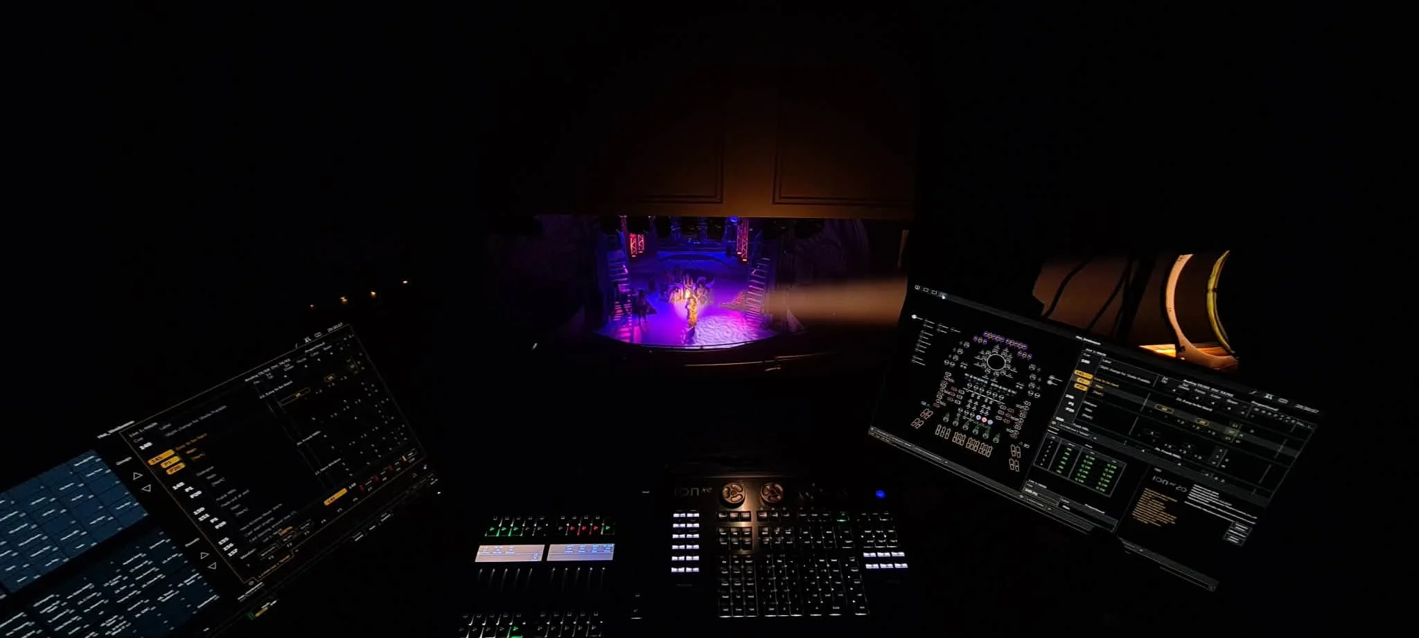 View from the control room of the Athenaeum Theatre