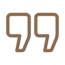 Empty quotation marks on a transparent background.