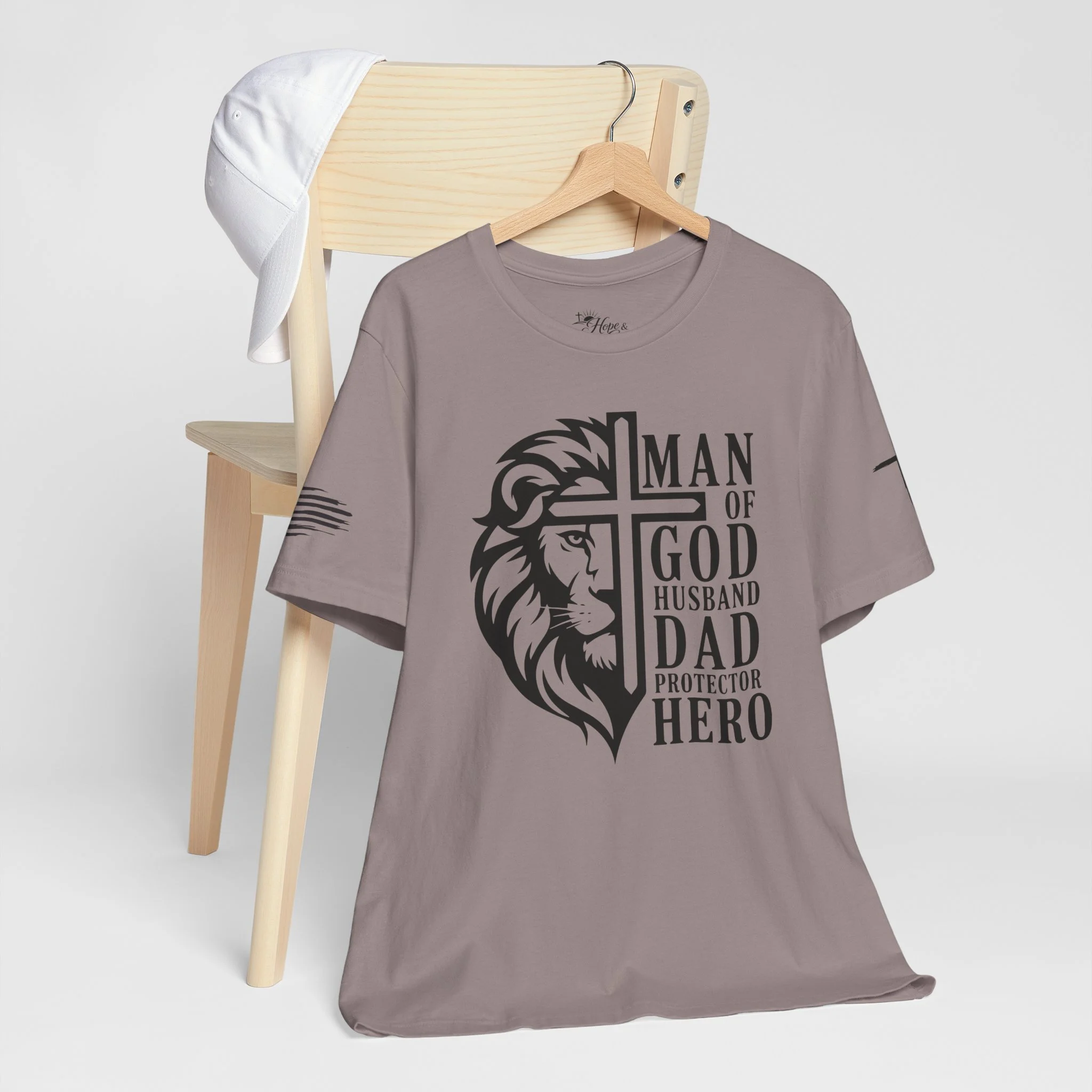 'Man of God, Husband, Dad, Protector, Hero' Faith Tee