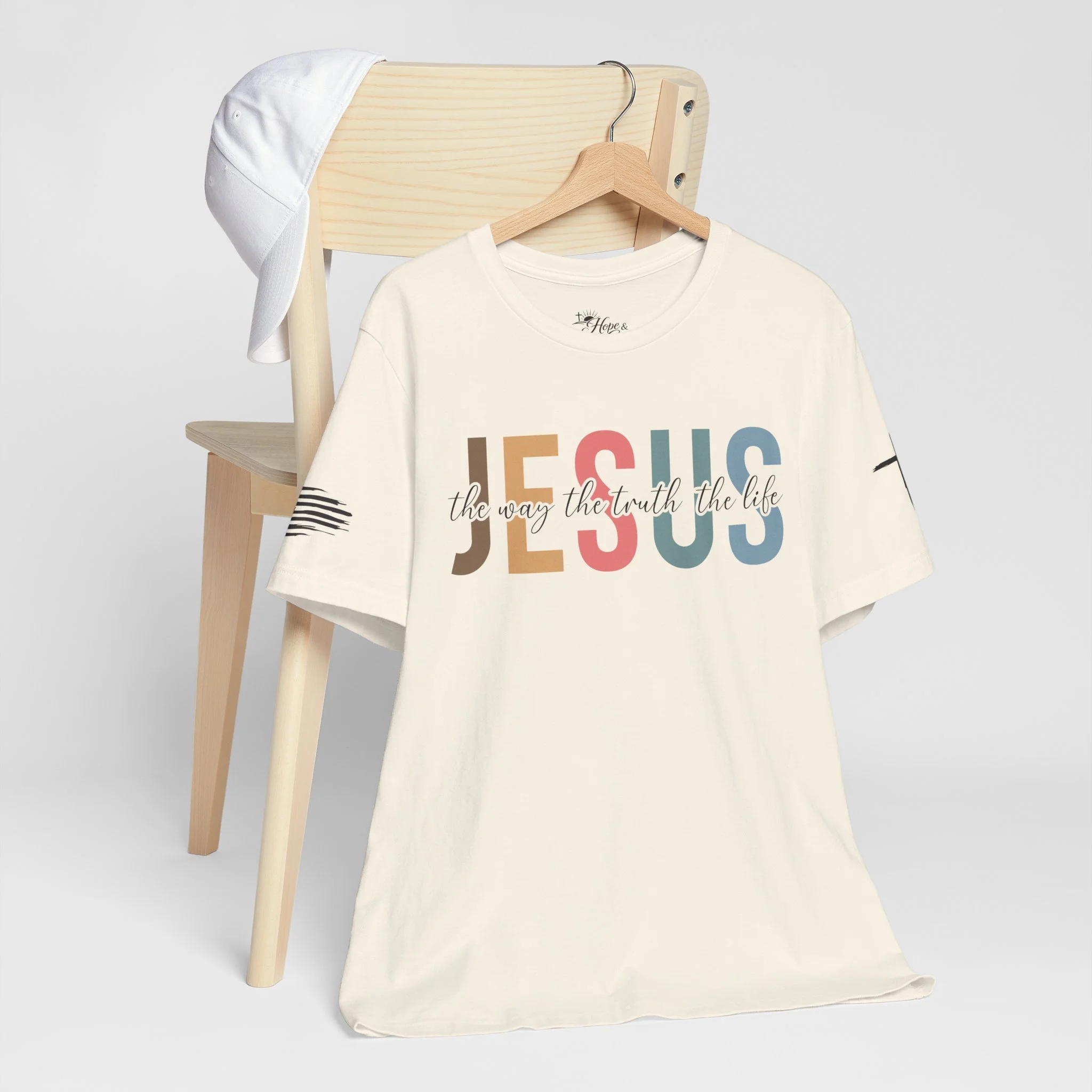 Jesus Block Letter "the way the truth the life" T‑Shirt