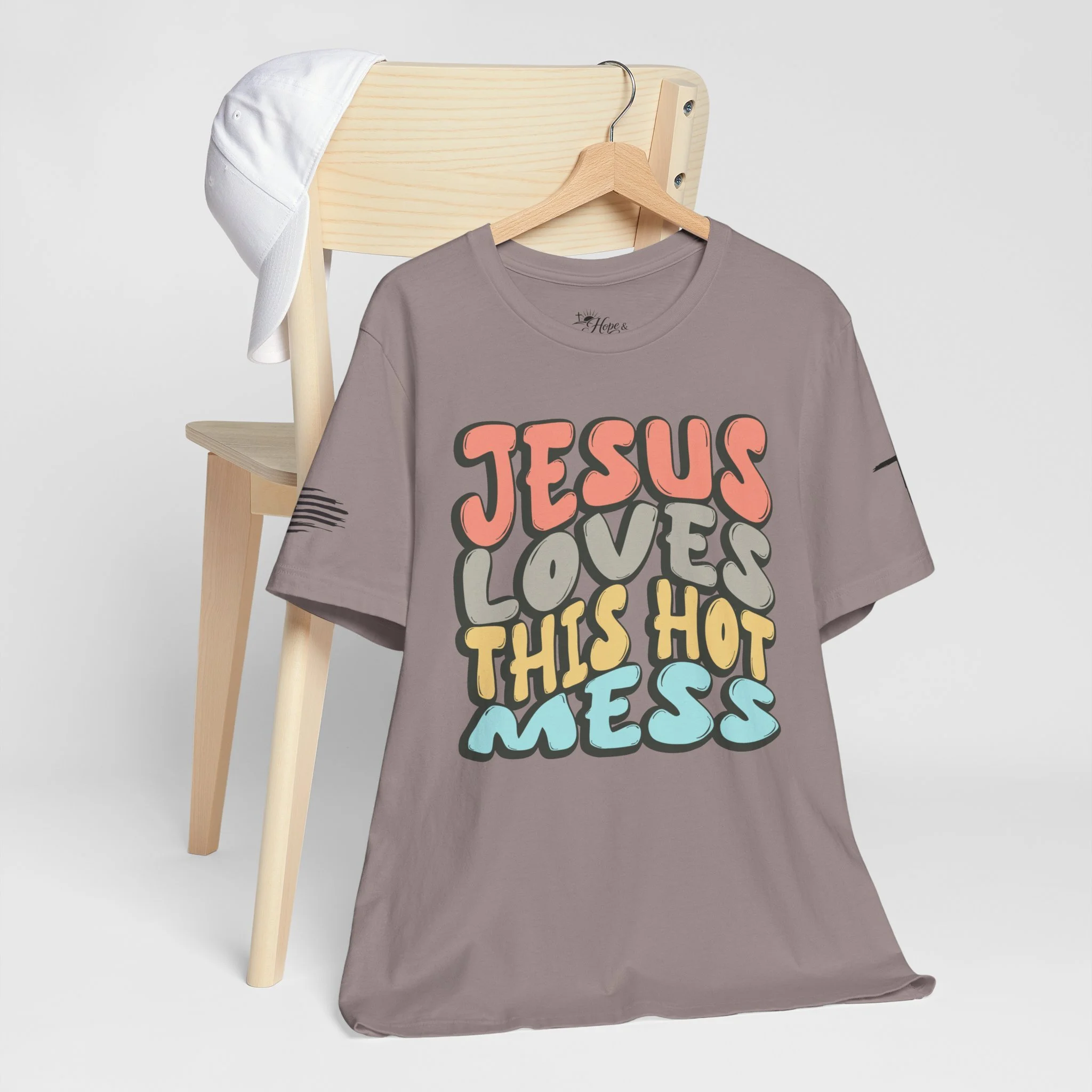 Retro Jesus Loves This Hot Mess T-Shirt