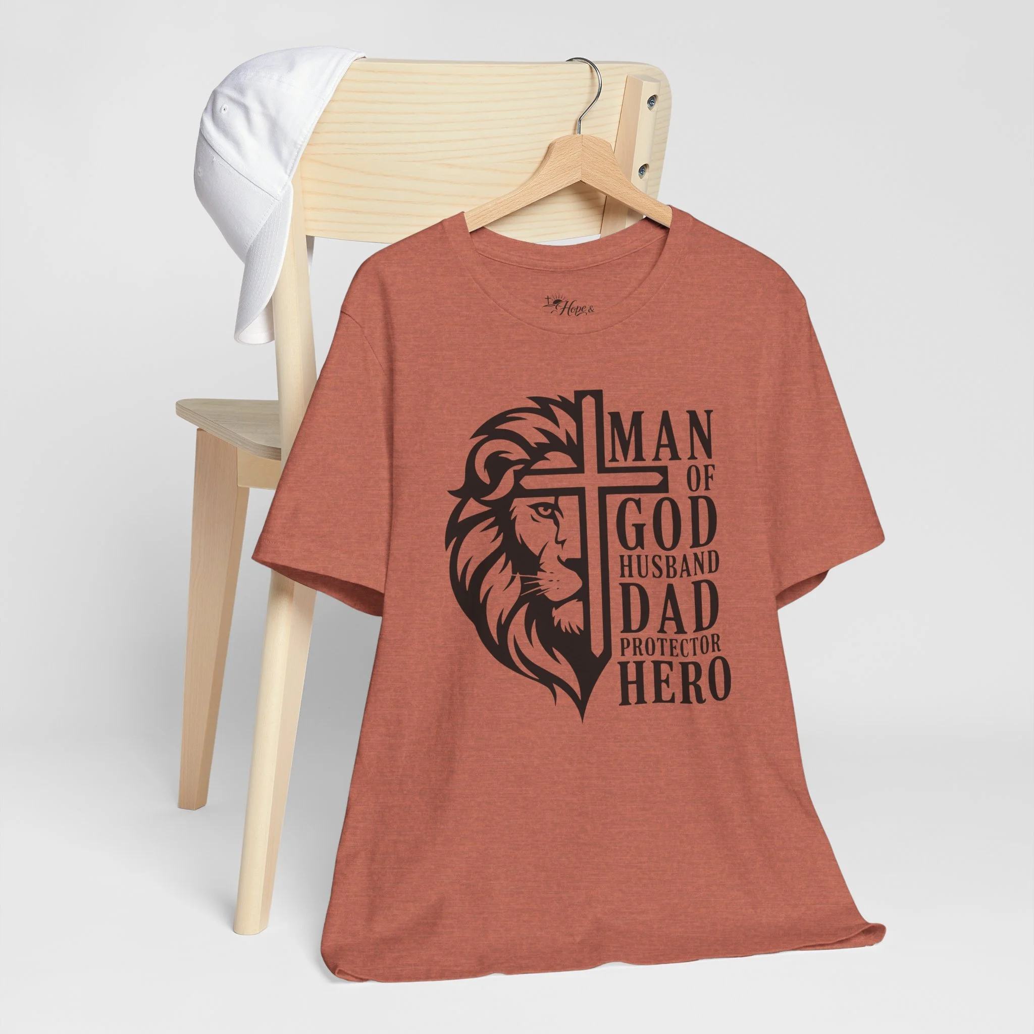 'Man of God, Husband, Dad, Protector, Hero' Faith Tee