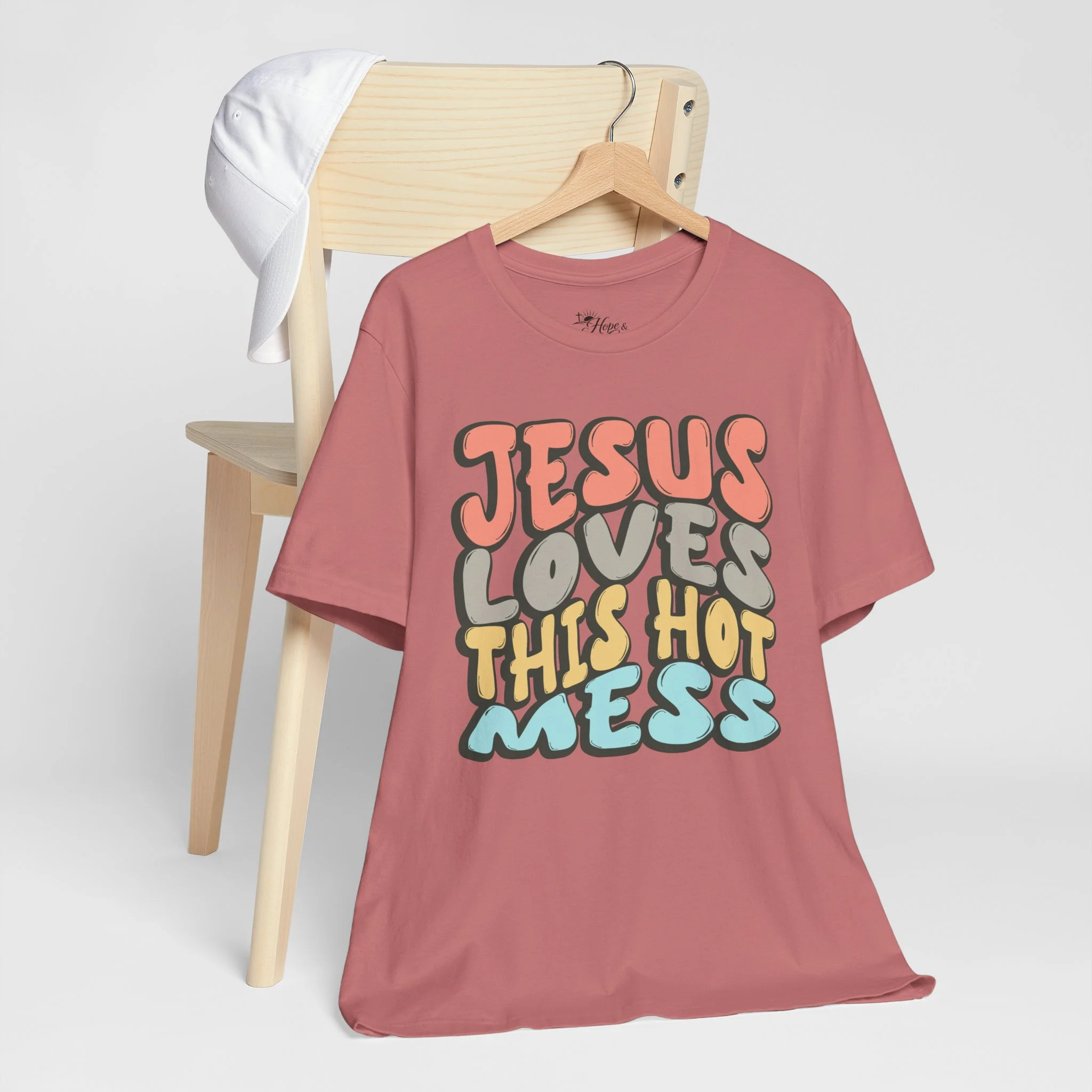 Retro Jesus Loves This Hot Mess T-Shirt