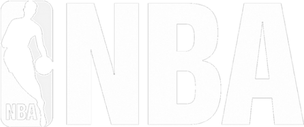 NBA logo featuring a basketball player silhouette and large 'NBA' text