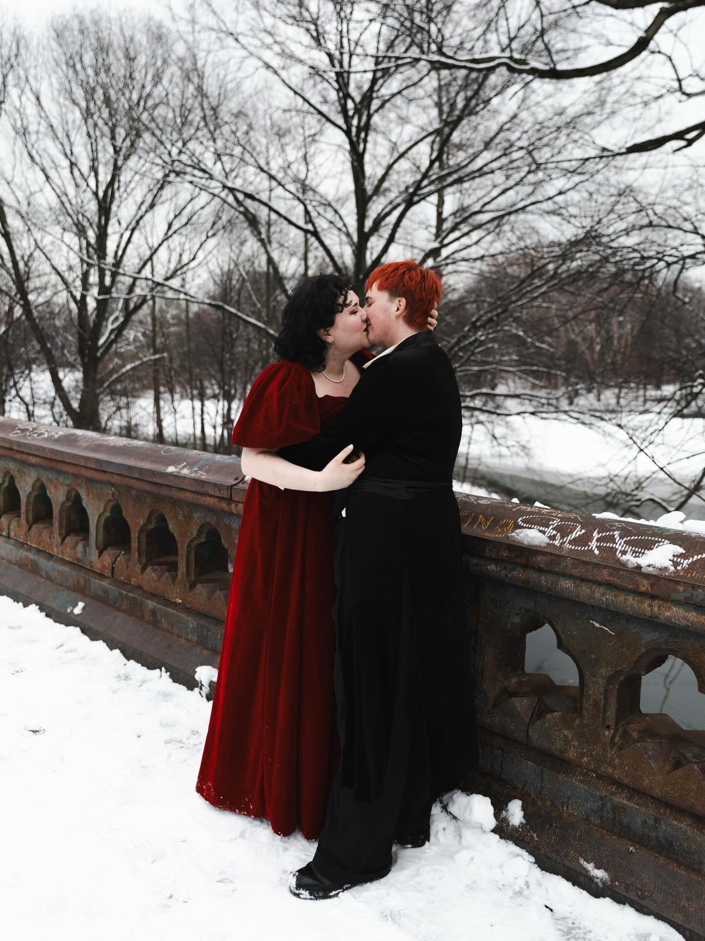 no better way to spend a snow day 🤍 K &amp; S in Prospect Park