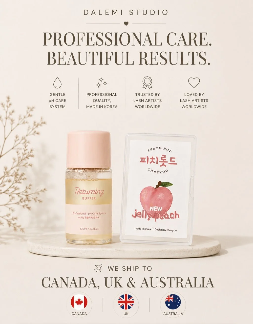 Your favorite Korean lash lift essentials are now available beyond the U.S. ✈️

We now ship to:
🇨🇦 Canada
🇬🇧 United Kingdom
🇦🇺 Australia

From professional-grade solutions to our favorite rods, you can now have authentic Korean lash lift produc