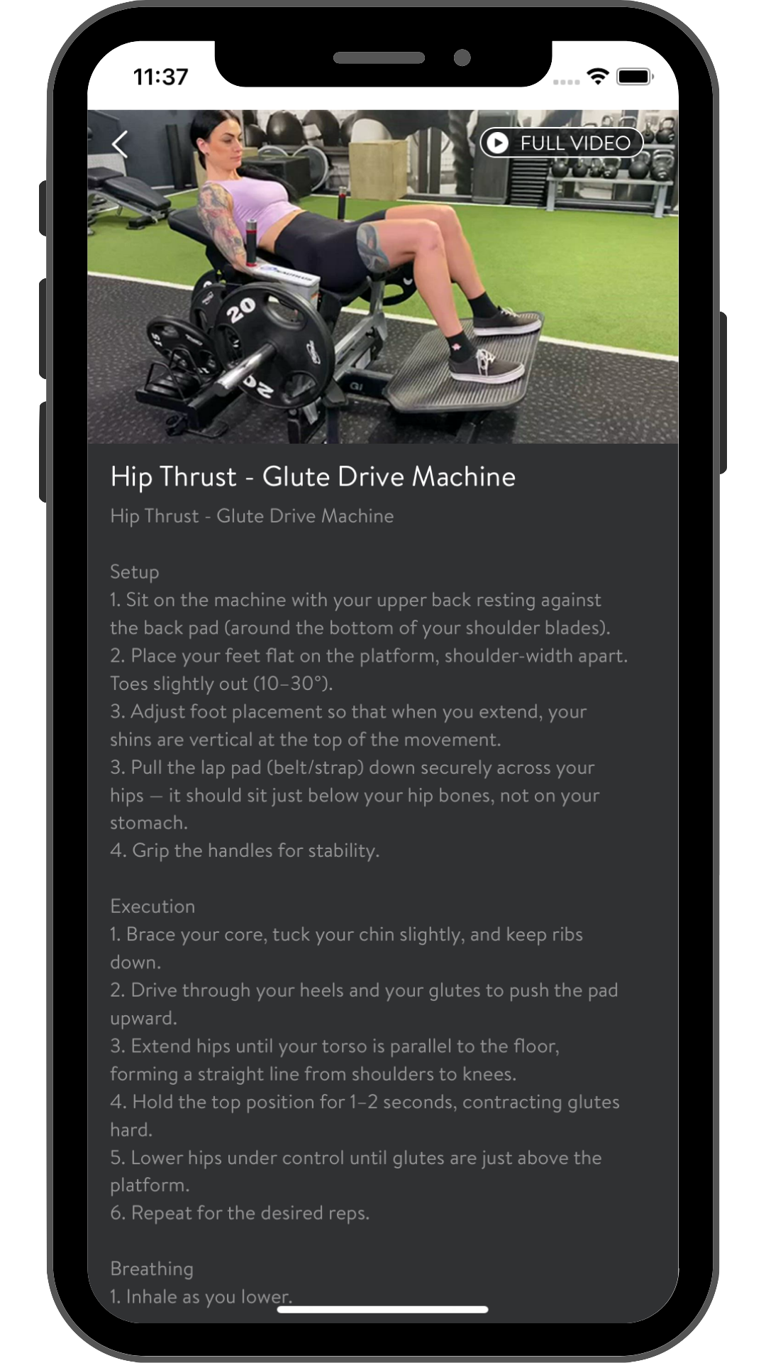 glute focused gym training for women