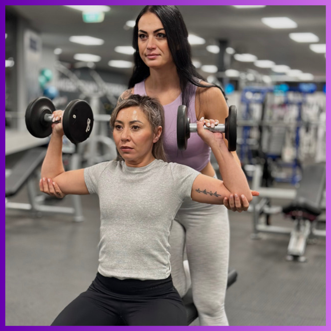 Professional women's transformation coach Barbora Hojdikova during a training session