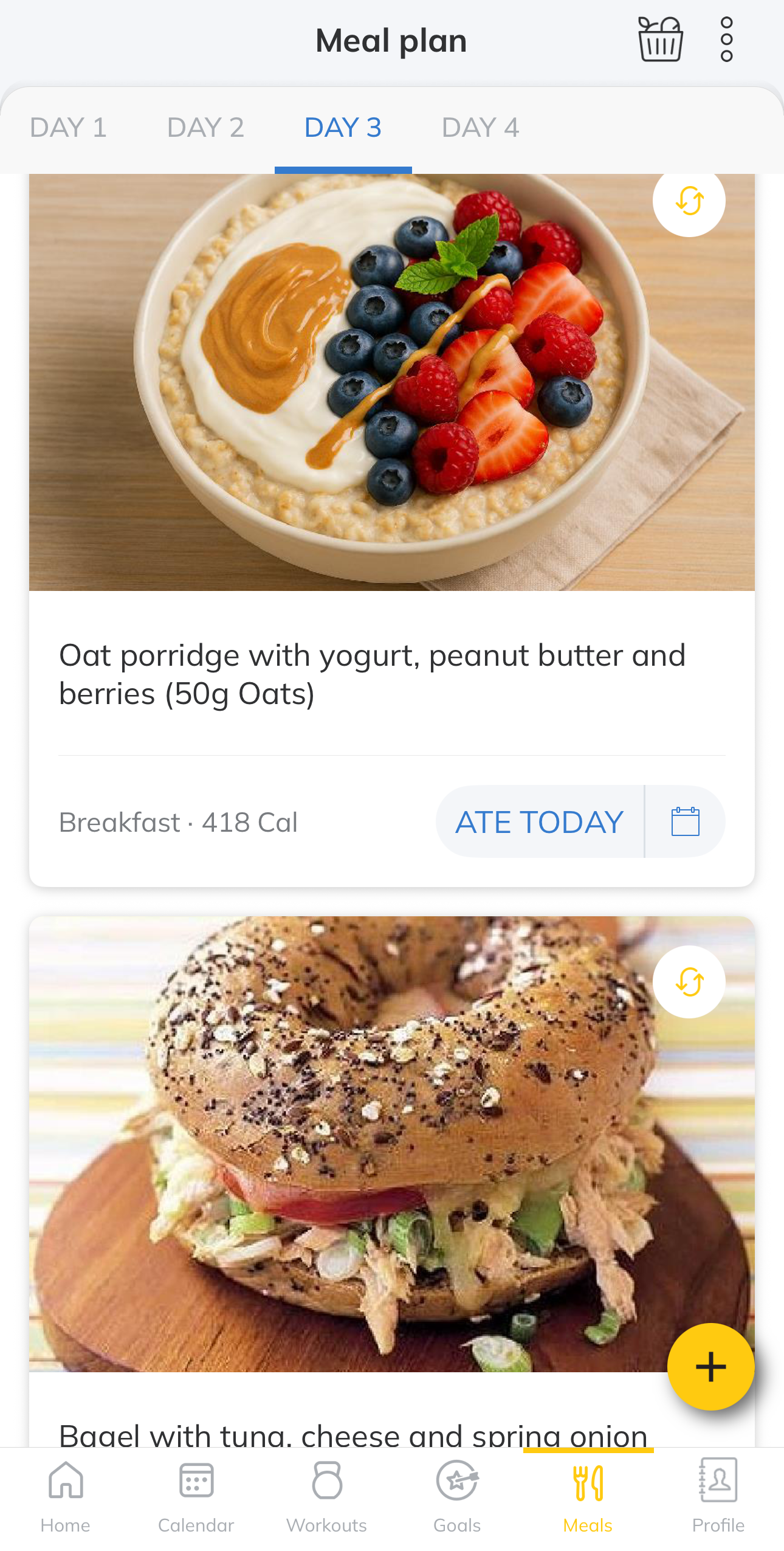 Online nutrition coaching inside fitness app for women