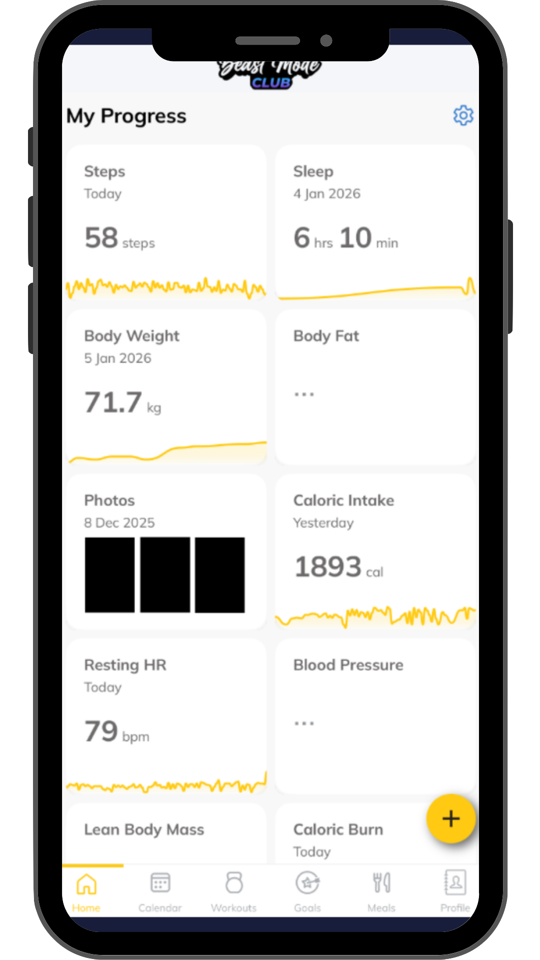 women fitness nutrition and training tracking