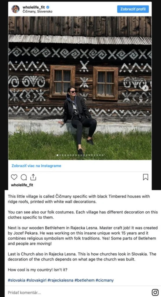 Women's online fitness coach in Čičmany